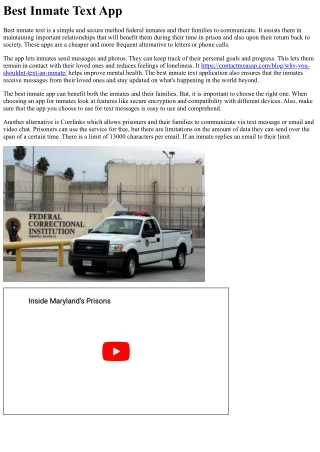 Best Inmate Text App