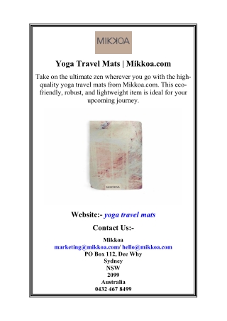 yoga travel mats