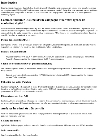 Comment mesurer le succès d'une campagne avec votre agence de marketing digital