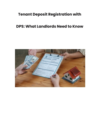 Tenant Deposit Registration with DPS_ What Landlords Need to Know by Estate Agents Barking