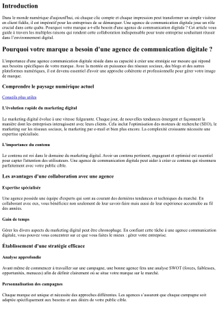 Pourquoi votre marque a besoin d'une agence de communication digitale ?