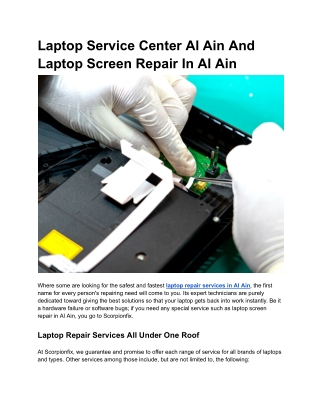 Laptop Service Center Al Ain