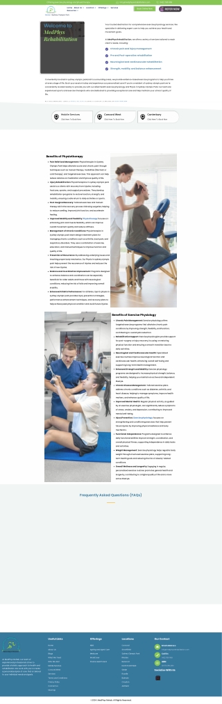 Expert Physiotherapist Services at Sydney Olympic Park
