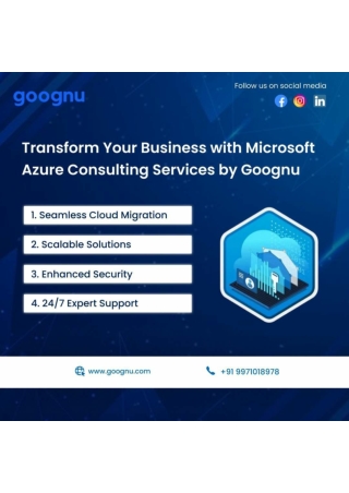 Microsoft Azure Consulting Services  Goognu