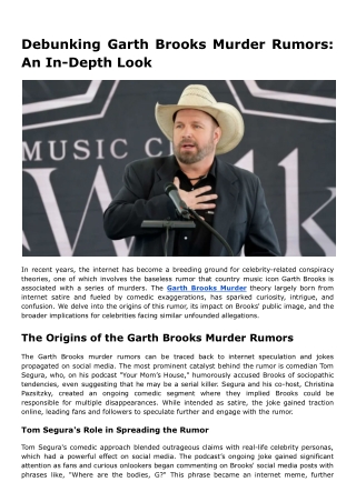 Debunking Garth Brooks Murder Rumors_ An In-Depth Look