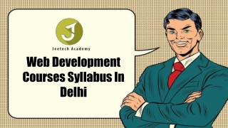 Web Development Courses Syllabus In Delhi