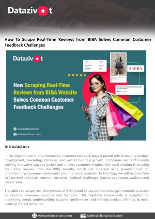 How To Scrape Real-Time Reviews from BIBA Solves Common Customer Feedback Challenges