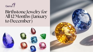 Birthstone Jewelry for All 12 Months (January to December)