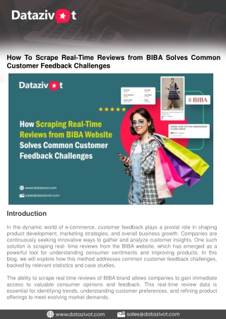 How To Scrape Real-Time Reviews from BIBA Solves Common Customer Feedback Challenges