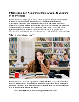 International Law Assignment Help_ A Guide to Excelling in Your Studies