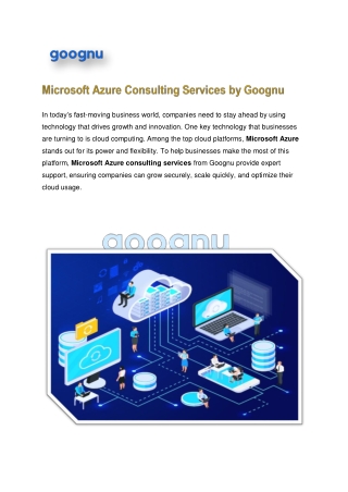 Microsoft Azure Consulting Services by Goognu