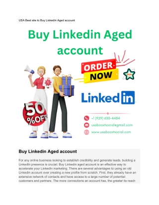 USA honest site to Buy Linkedin Aged account
