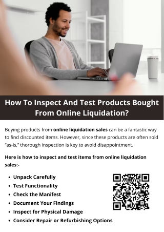 How To Inspect And Test Products Bought From Online Liquidation?