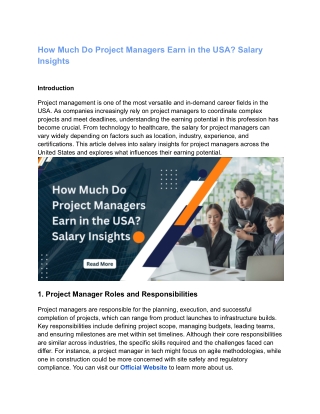 How Much Do Project Managers Earn in the USA? Salary Insights