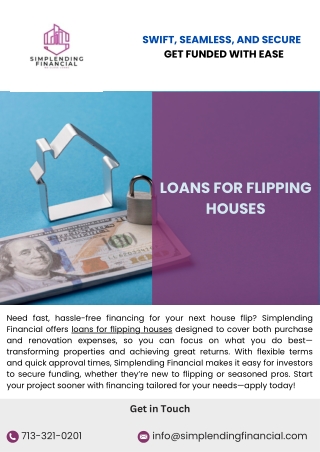 Loans for Flipping Houses - Simplending Financial