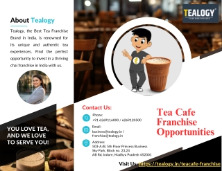 Tea Cafe Franchise Opportunities