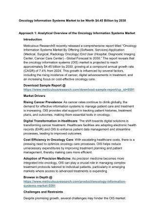 Oncology Information Systems Market