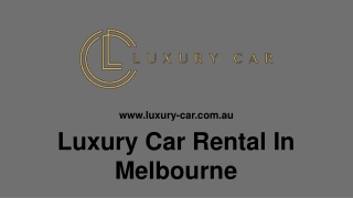 Luxury Cars Melbourne