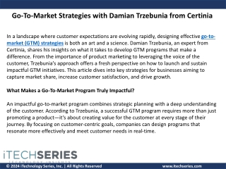 Go-To-Market Strategies with Damian Trzebunia from Certinia