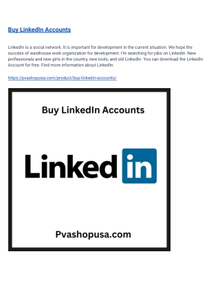 Buy LinkedIn Accounts