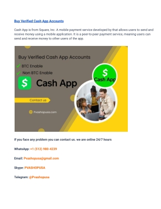 Buy Verified Cash App Accounts