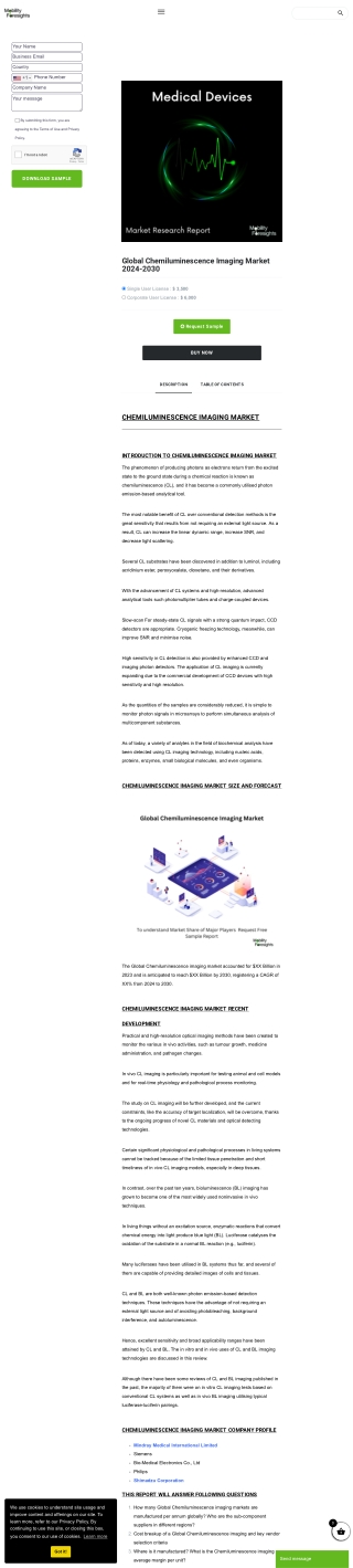 Global Chemiluminescence Imaging Market Insights
