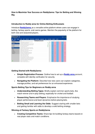 How to Maximize Your Success on Reddy2anna Tips for Betting and Winning Big (1)