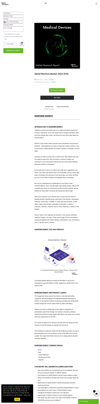 The Impact of Emerging Trends on the Global Warfarin Market
