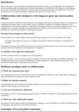 Collaborations entre designers et développeurs pour une écoconception efficace