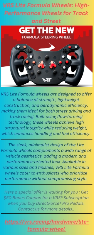 VRS Lite Formula Wheels High-Performance Wheels for Track and Street