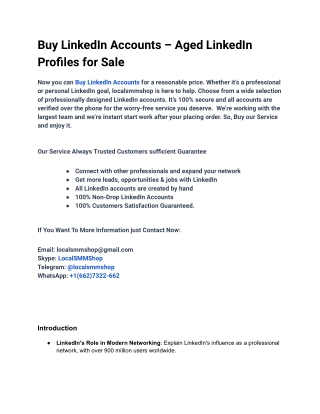 6.8 Ways To Get Through To Your Buy LinkedIn Accounts