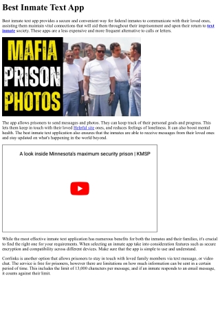 Best Inmate Text App