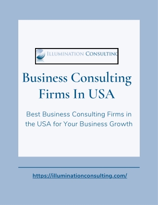 Best Business Consulting Firms in the USA for Your Business Growth