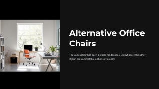 Alternative Office Chairs