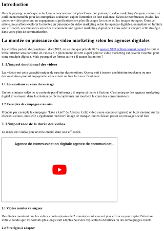 La montée en puissance du video marketing selon les agences digitales