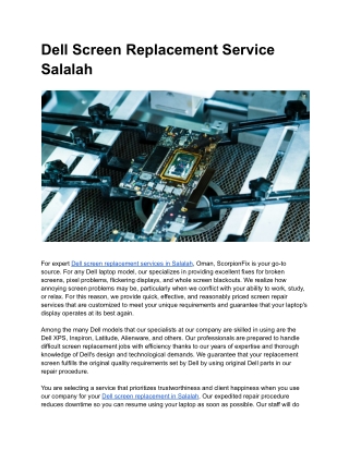 Dell  Screen Replacement Service Salalah