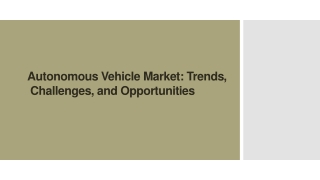 Autonomous Vehicle Market