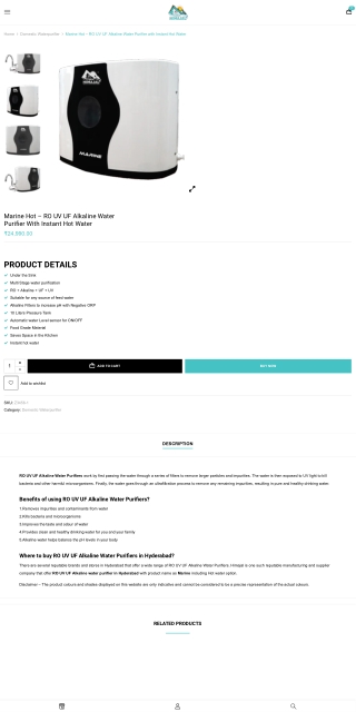 RO UV alkaline copper water purifier Hyderabad