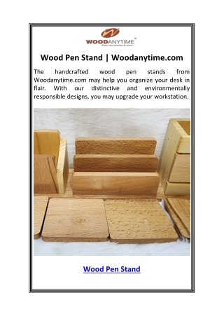 Wood Pen Stand  Woodanytime.com