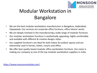 Modular Workstation in Bangalore-Workstation Manufacturers