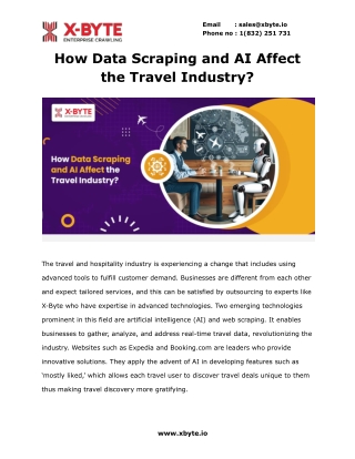 How Data Scraping And Ai Affect The Travel Industry?