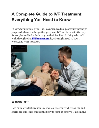 A Complete Guide to IVF Treatment_Everything You Need to Know