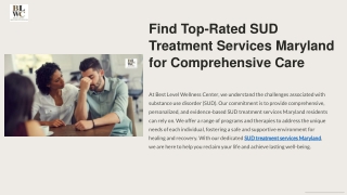 Find Top-Rated SUD Treatment Services Maryland for Comprehensive Care