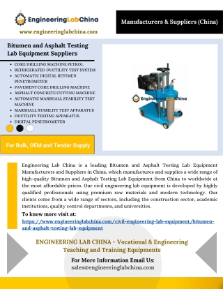 Bitumen and Asphalt Testing Lab Equipment Suppliers