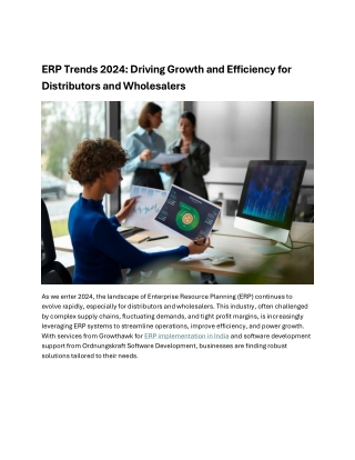 ERP Trends 2024 Driving Growth and Efficiency for Distributo