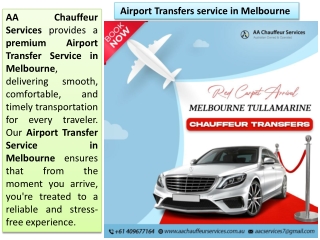 Premium Airport Transfer Service in Melbourne
