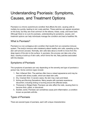 Understanding Psoriasis_ Symptoms, Causes, and Treatment Options