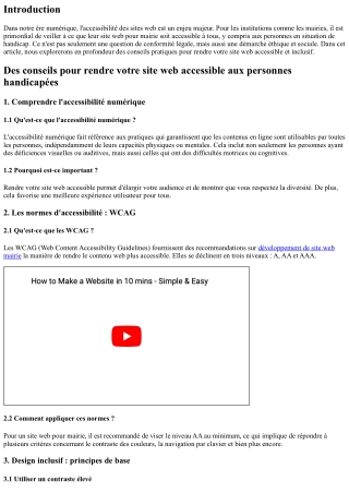 Des conseils pour rendre votre site web accessible aux personnes handicapées