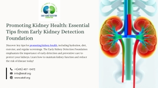 Promoting Kidney Health Essential Tips from Early Kidney Detection Foundation (1)