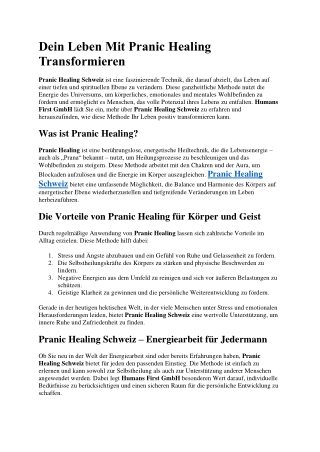 Dein Leben Mit Pranic Healing Transformieren